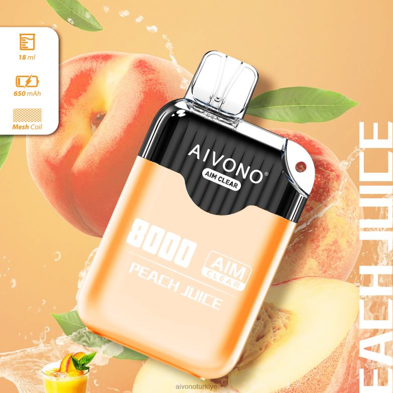 Aivono Turkiye - 68B6Z203 Aivono AIM CLEAR 8000 şeftali suyu