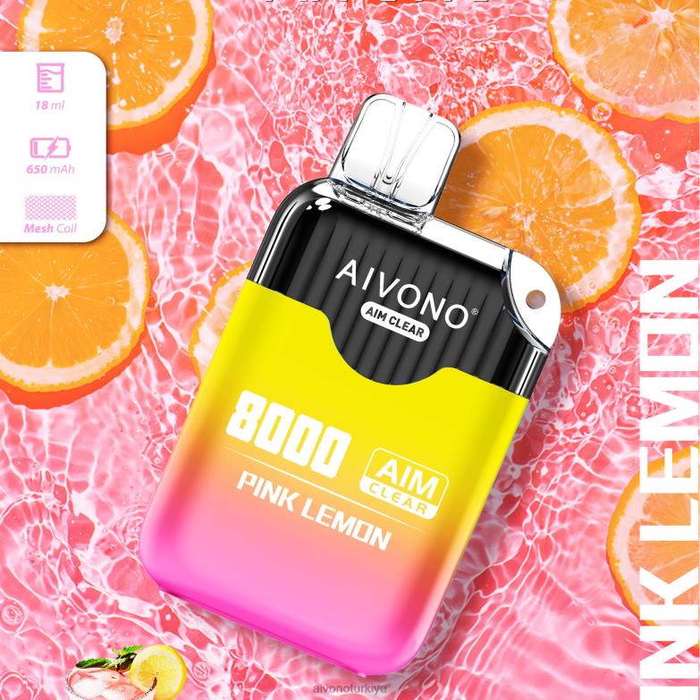 Aivono Turkiye - 68B6Z211 Aivono AIM CLEAR 8000 pembe limon