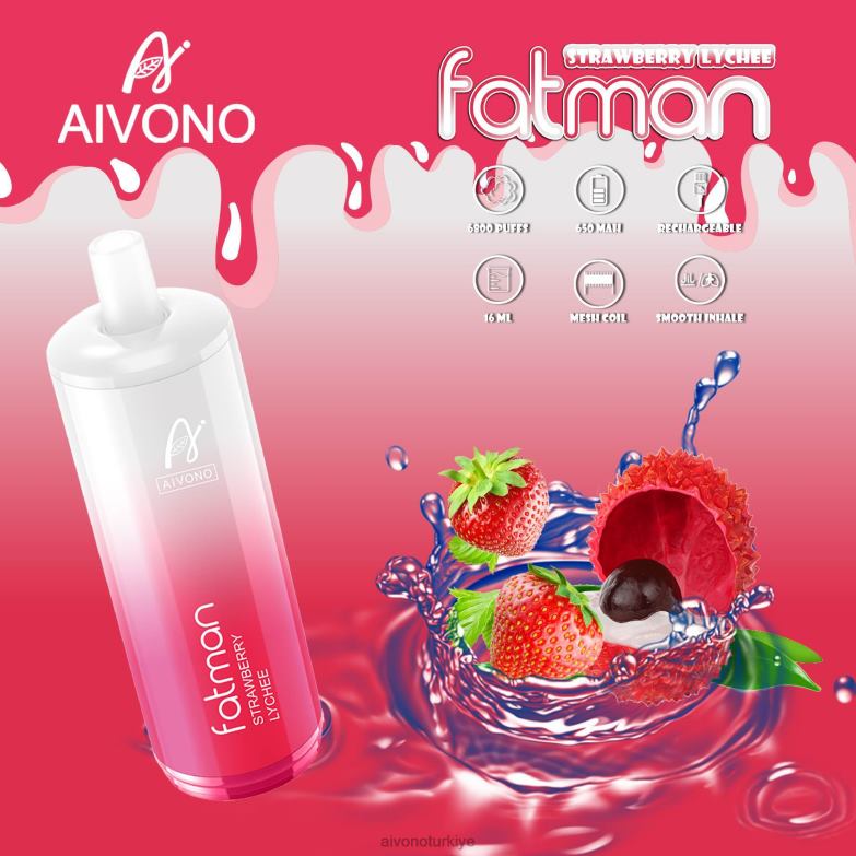 Aivono Turkiye - 68B6Z23 Aivono FATMAN 6800 çilekli liçi