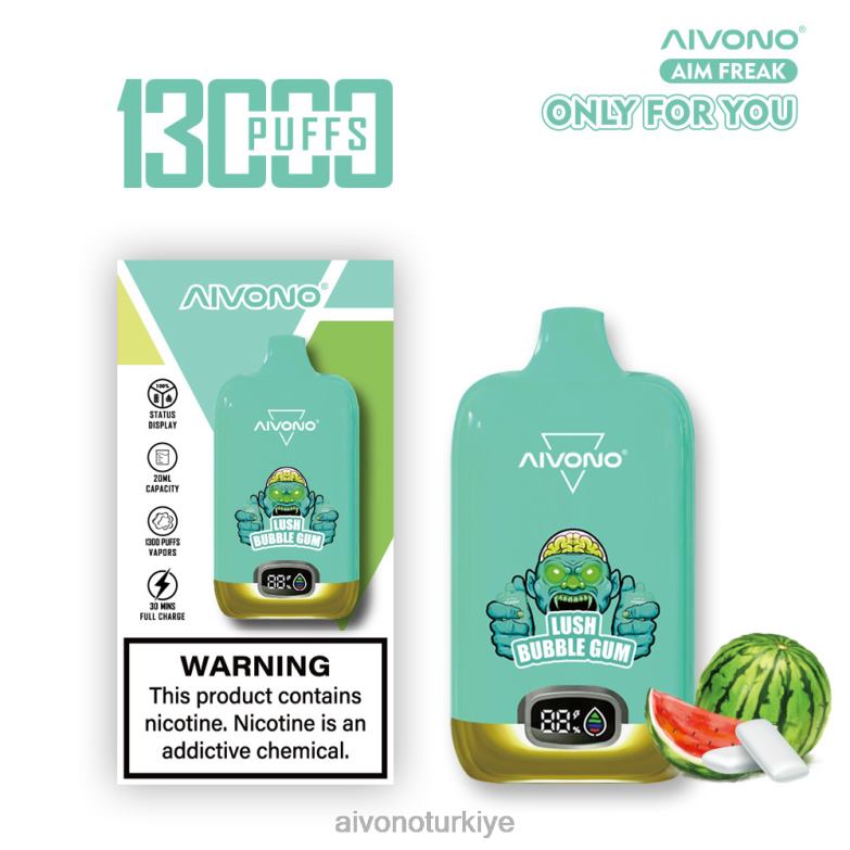 Aivono Turkiye - 68B6Z247 Aivono AIM FREAK 13000 yemyeşil sakız