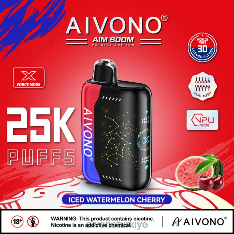 Aivono Turkiye - 68B6Z347 Aivono AIM BOOM 25000 buzlu karpuz kiraz