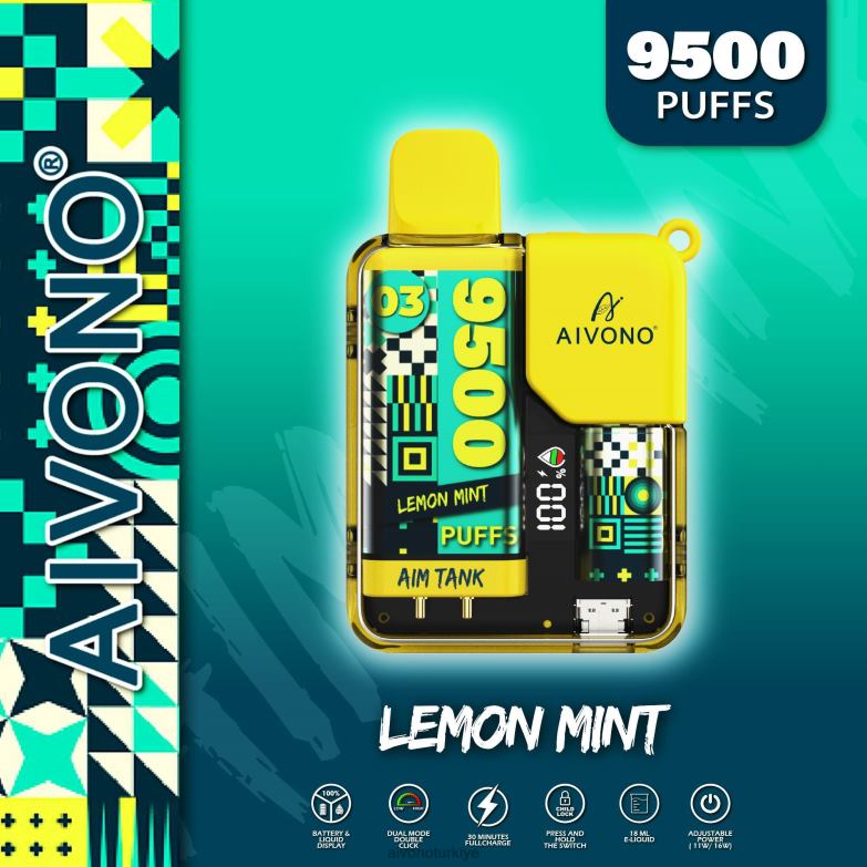 Aivono Turkiye - 68B6Z35 Aivono AIM TANK 9500 limon nane
