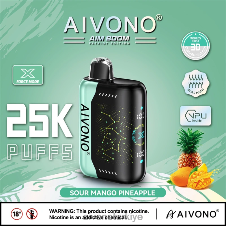 Aivono Turkiye - 68B6Z351 Aivono AIM BOOM 25000 ekşi mango ananas