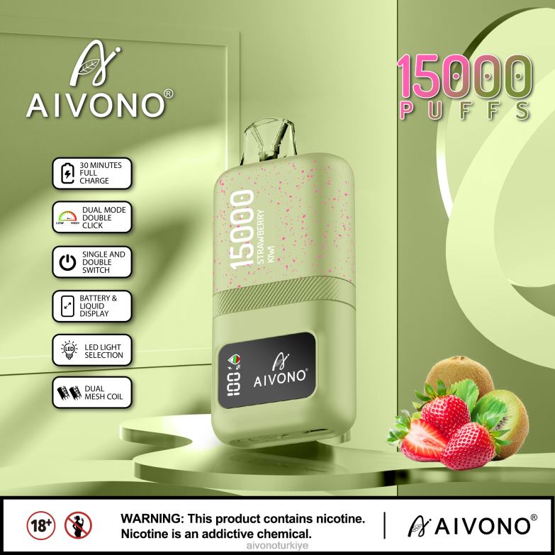 Aivono Turkiye - 68B6Z63 Aivono AIM magic 15000 çilek kivi