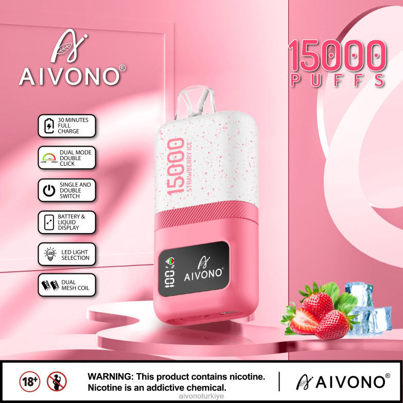 Aivono Turkiye - 68B6Z71 Aivono AIM magic 15000 çilekli buz