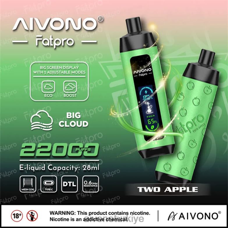 Aivono Vape - 68B6Z1 Aivono Fatpro 22000 iki elma