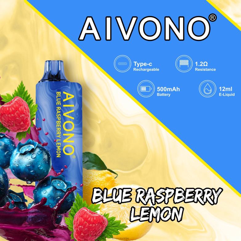 Aivono Vape - 68B6Z109 Aivono AIM GUN 7000 yaban mersini ahududu limon
