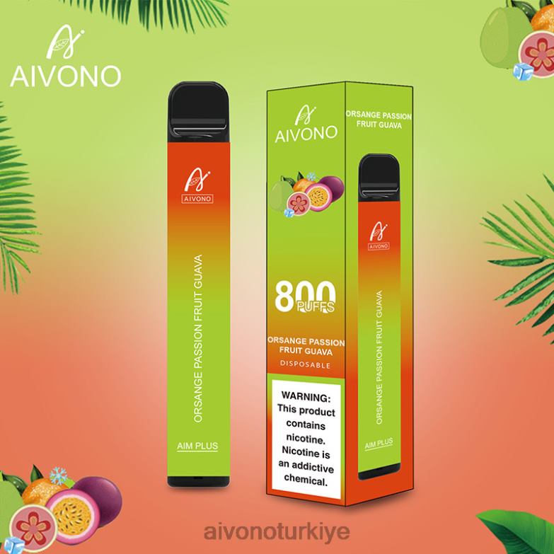 Aivono Vape - 68B6Z189 Aivono AIM PLUS 800 turuncu çarkıfelek meyvesi guava