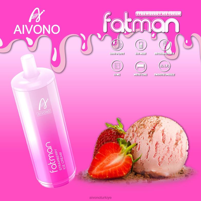 Aivono Vape - 68B6Z21 Aivono FATMAN 6800 çilekli dondurma