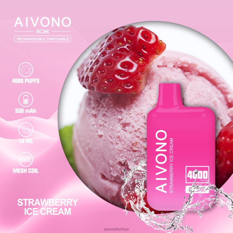 Aivono Vape - 68B6Z221 Aivono AIM BOXX 4000 çilekli dondurma
