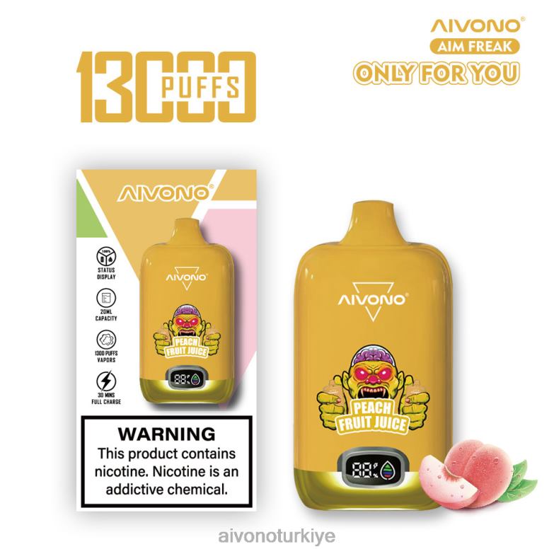 Aivono Vape - 68B6Z245 Aivono AIM FREAK 13000 şeftali meyve suyu