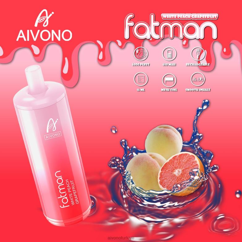 Aivono Vape - 68B6Z25 Aivono FATMAN 6800 greyfurt