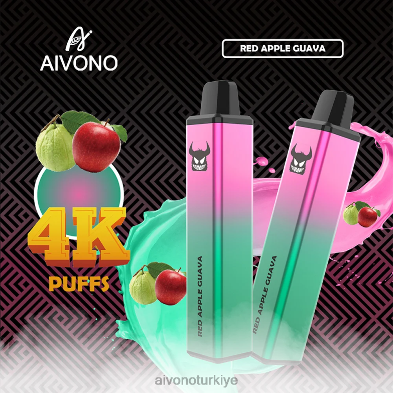 Aivono Vape - 68B6Z257 Aivono AIM FREAK 4000 kırmızı elma guava