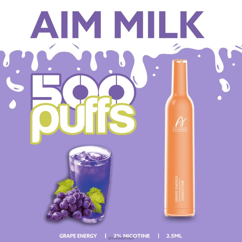 Aivono Vape - 68B6Z265 Aivono AIM MILK 500 üzüm enerjisi