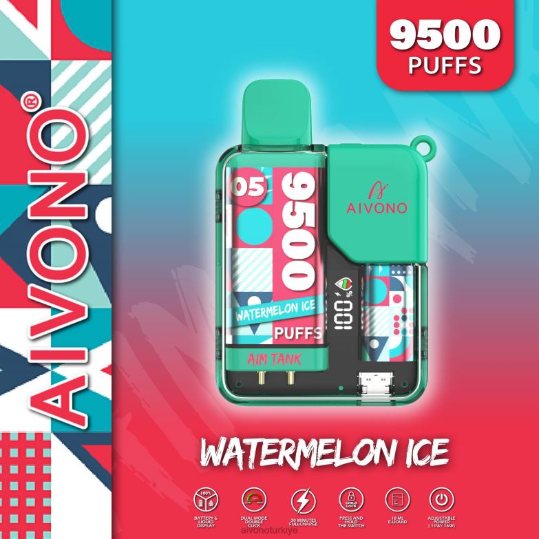 Aivono Vape - 68B6Z37 Aivono AIM TANK 9500 karpuz buzu