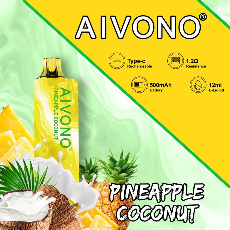 Aivono Vape Review - 68B6Z106 Aivono AIM GUN 7000 ananas hindistan cevizi