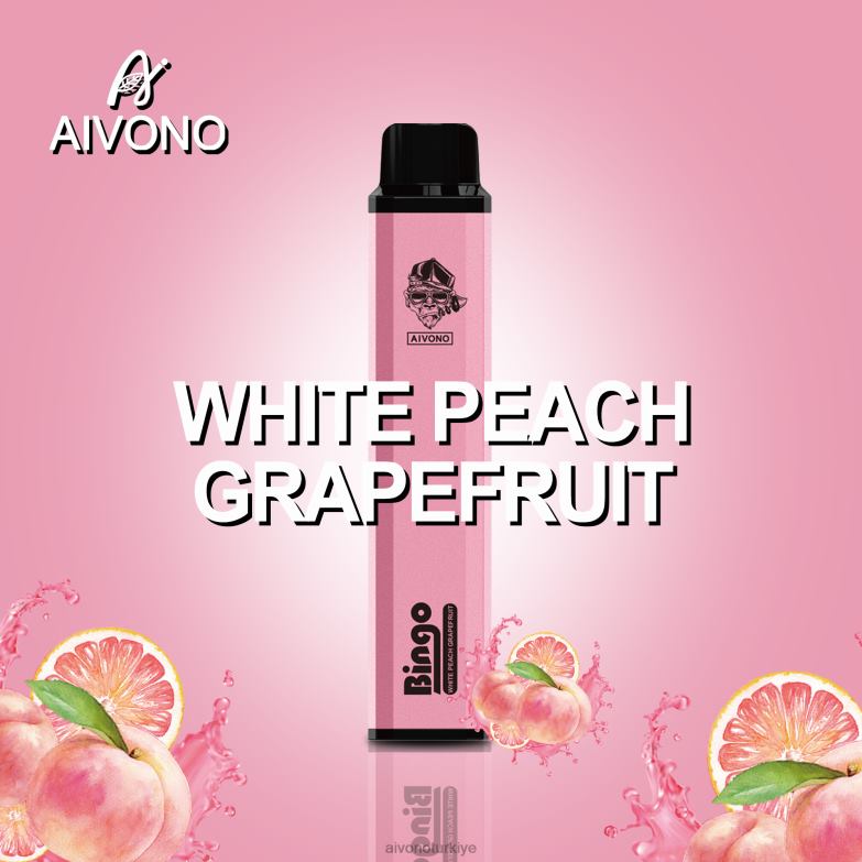Aivono Vape Review - 68B6Z134 Aivono AIM BINGO 4000 beyaz şeftali greyfurt