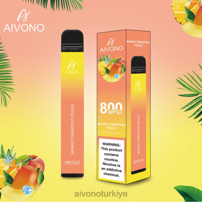 Aivono Vape Review - 68B6Z186 Aivono AIM PLUS 800 mango ananas şeftali
