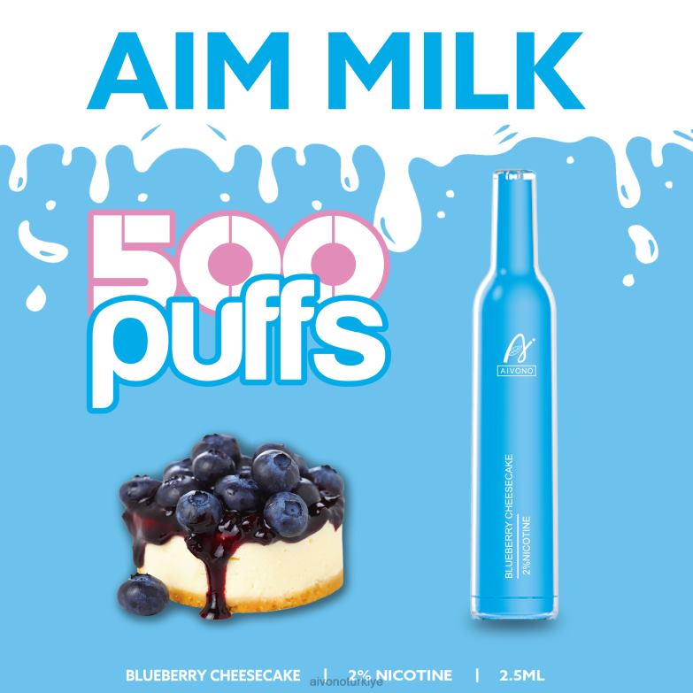 Aivono Vape Review - 68B6Z274 Aivono AIM MILK 500 yaban mersinli peynirli kek