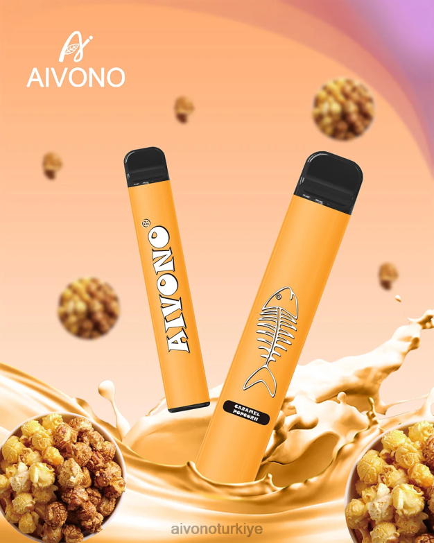 Aivono Vape Review - 68B6Z286 Aivono AIM FISHBONE 600 karamelli patlamış mısır