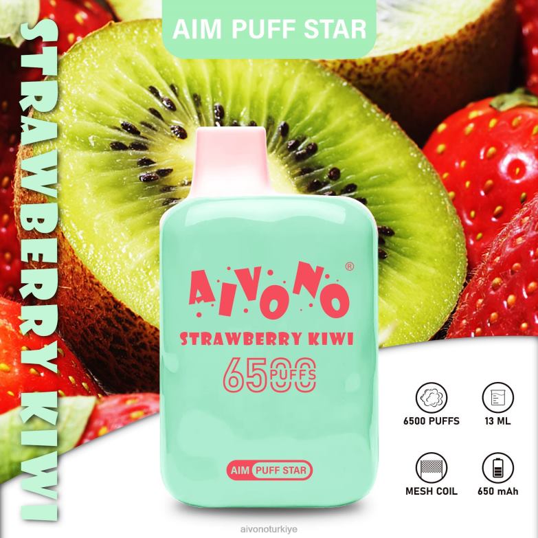 Aivono Vape Review - 68B6Z294 Aivono AIM PUFF STAR 6500 çilek kivi