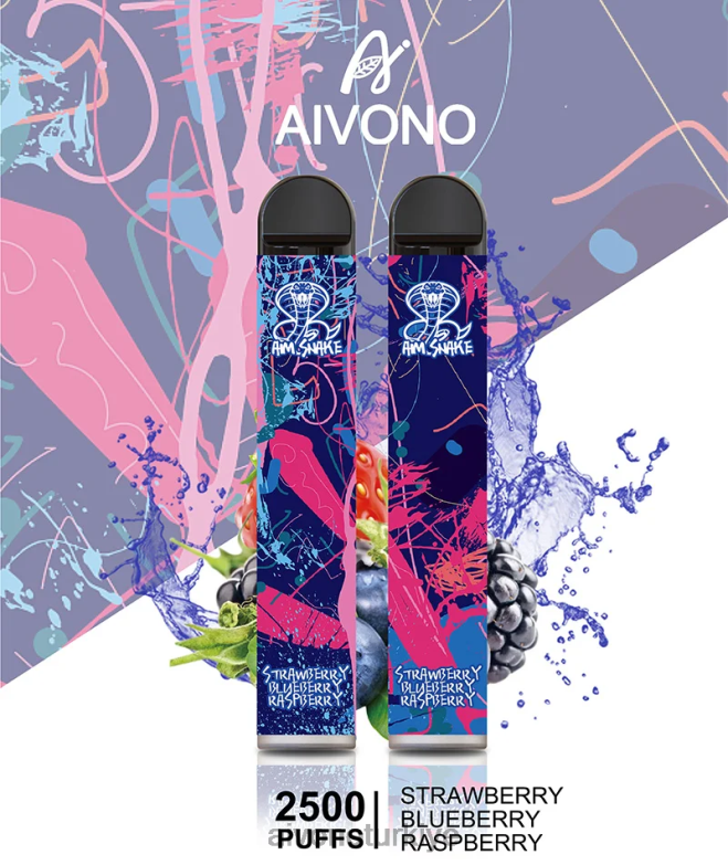 Aivono Vape Review - 68B6Z318 Aivono AIM SNAKE 2500 çilek yaban mersini ahududu