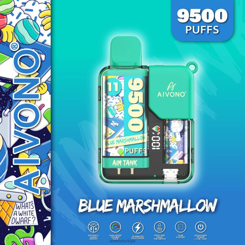 Aivono Vape Review - 68B6Z42 Aivono AIM TANK 9500 mavi hatmi