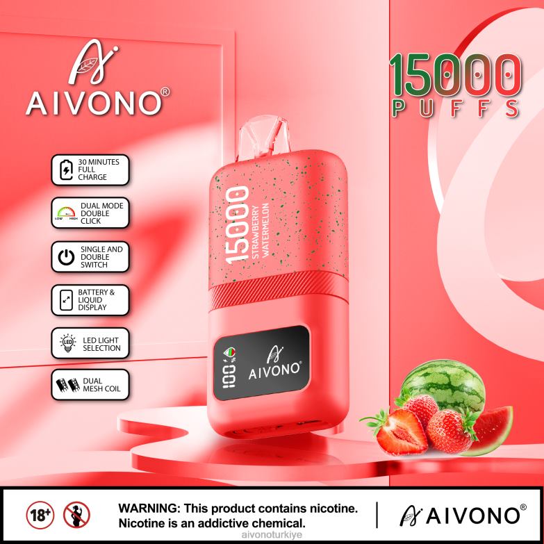 Aivono Vape Review - 68B6Z58 Aivono AIM magic 15000 çilek karpuz