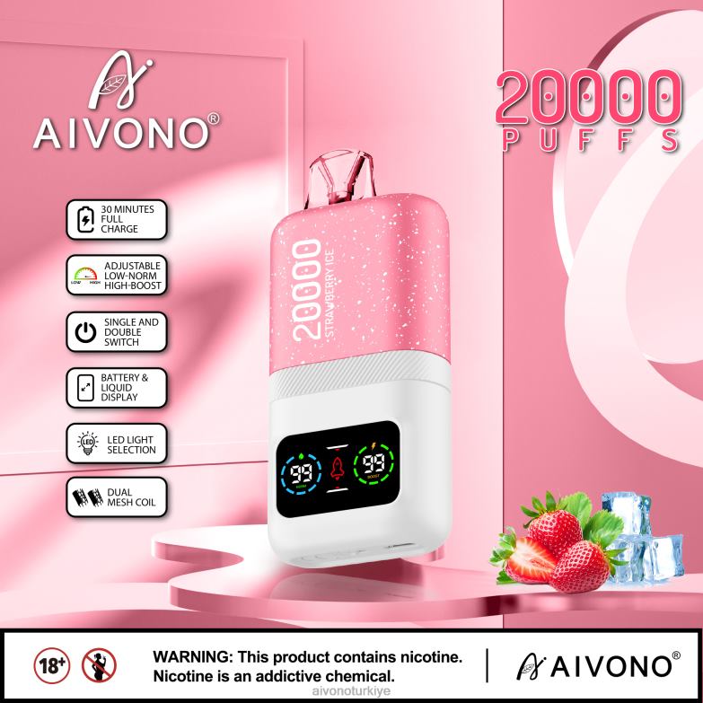 Aivono Vape Review - 68B6Z74 Aivono AIM magic 20000 çilekli buz