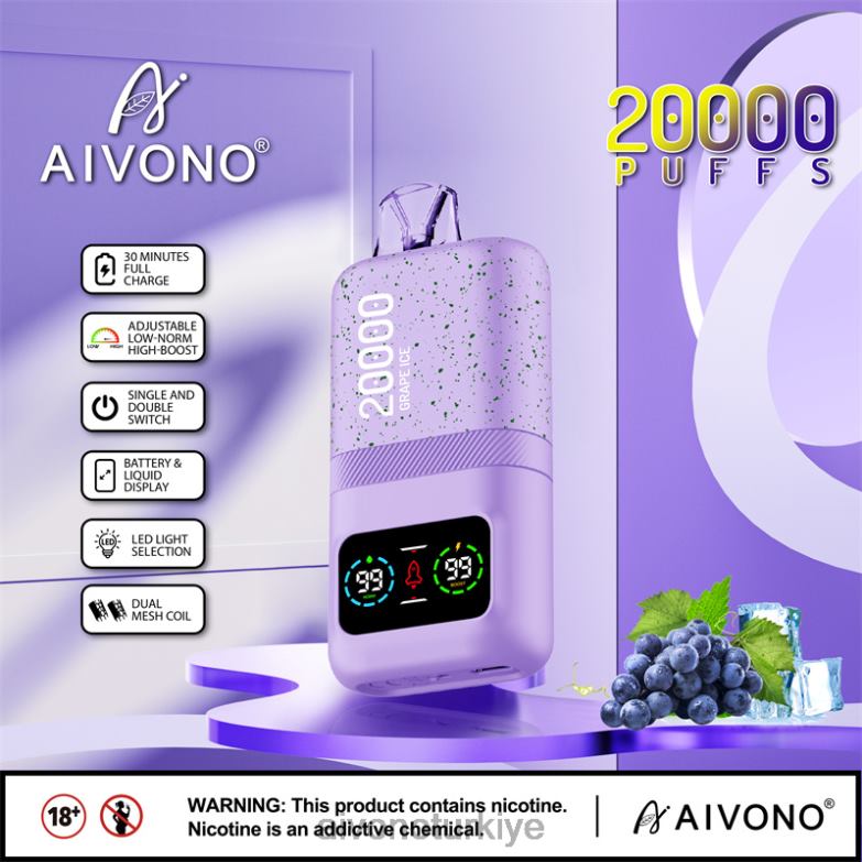 Aivono Vape Review - 68B6Z86 Aivono AIM magic 20000 üzüm buzu