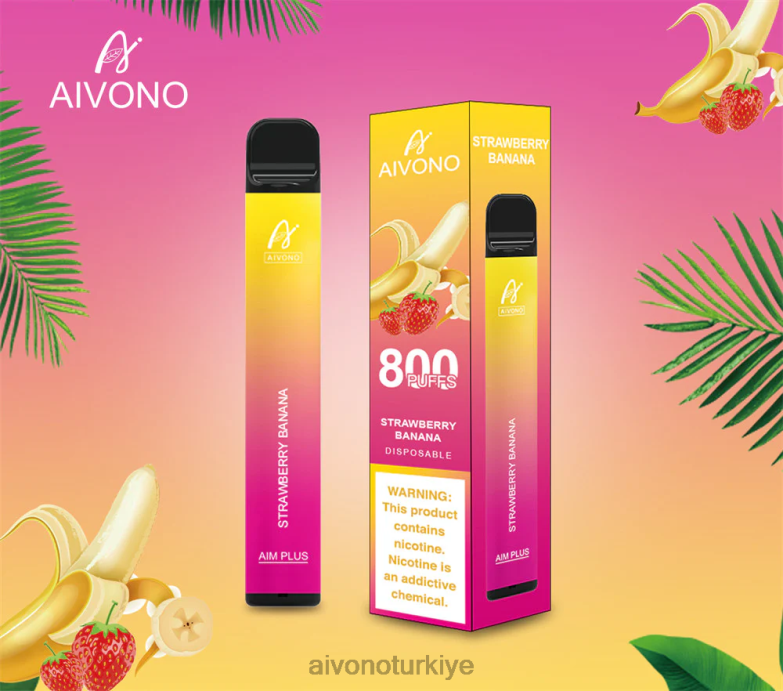 Aivono Vape Turkiye - 68B6Z192 Aivono AIM PLUS 800 çilek muz