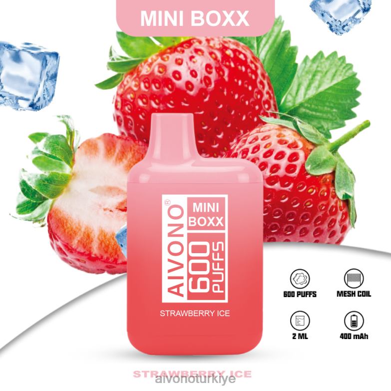 Aivono Vape Turkiye - 68B6Z236 Aivono AIM MINI BOXX 600 çilekli buz