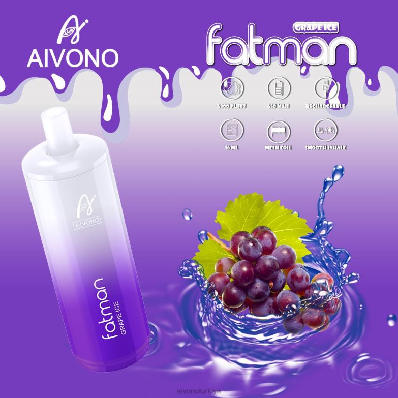 Aivono Vape Turkiye - 68B6Z24 Aivono FATMAN 6800 üzüm buzu