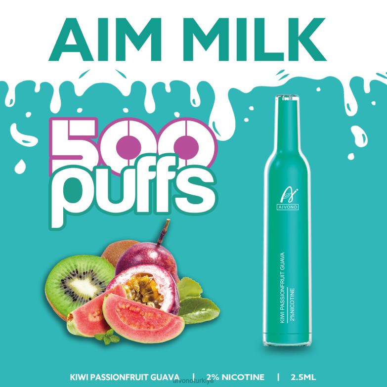 Aivono Vape Turkiye - 68B6Z272 Aivono AIM MILK 500 kivi çarkıfelek meyvesi guava