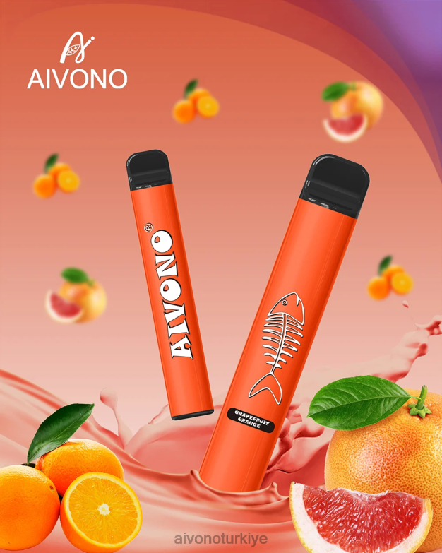 Aivono Vape Turkiye - 68B6Z280 Aivono AIM FISHBONE 600 greyfurt portakalı