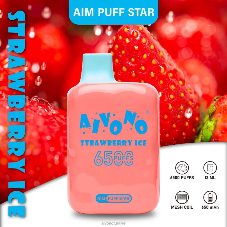 Aivono Vape Turkiye - 68B6Z288 Aivono AIM PUFF STAR 6500 çilekli buz