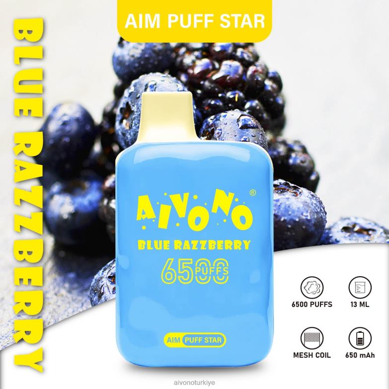 Aivono Vape Turkiye - 68B6Z292 Aivono AIM PUFF STAR 6500 mavi ahududu