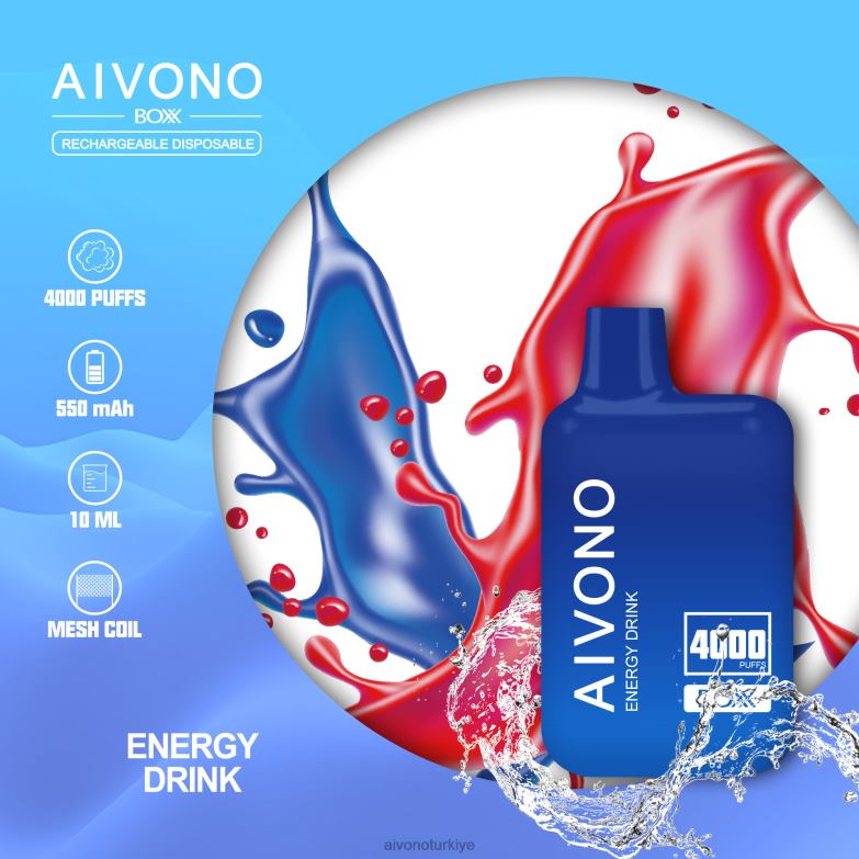 Aivono Vape - 68B6Z225 Aivono AIM BOXX 4000 enerji içeceği