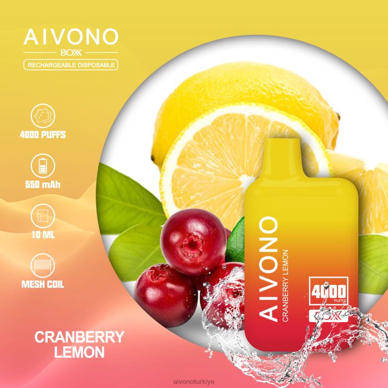 Aivono Vape Review - 68B6Z218 Aivono AIM BOXX 4000 kızılcık limonu