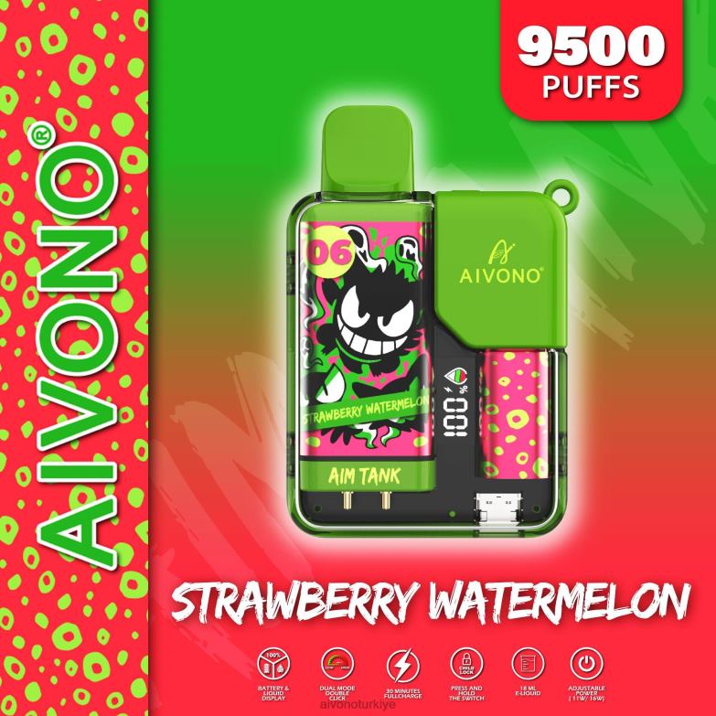 Aivono Vape Review - 68B6Z46 Aivono AIM TANK 9500 çilek karpuz