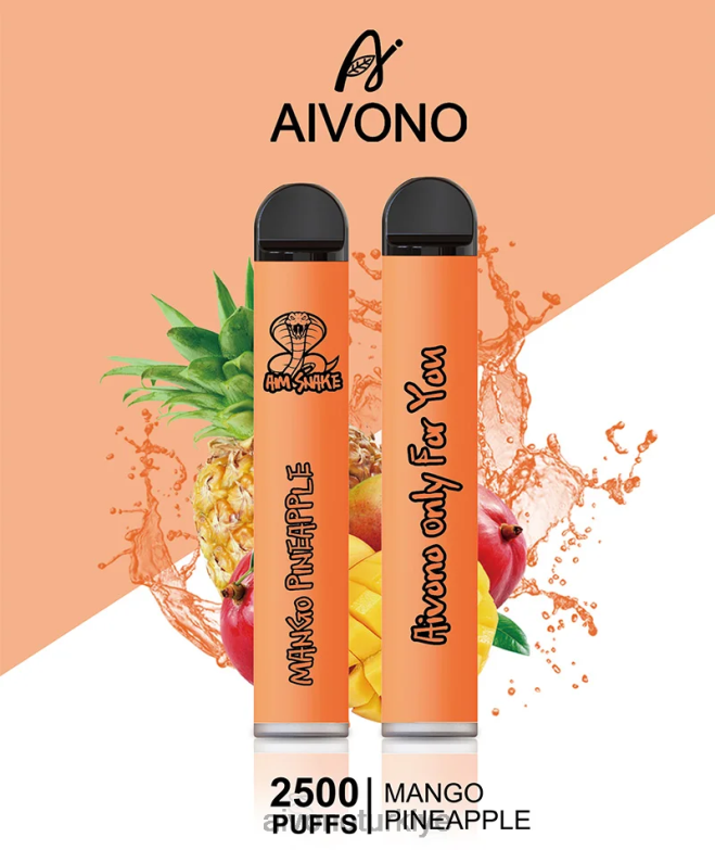 Aivono Vape Review - 68B6Z310 Aivono AIM SNAKE 2500 mango ananas